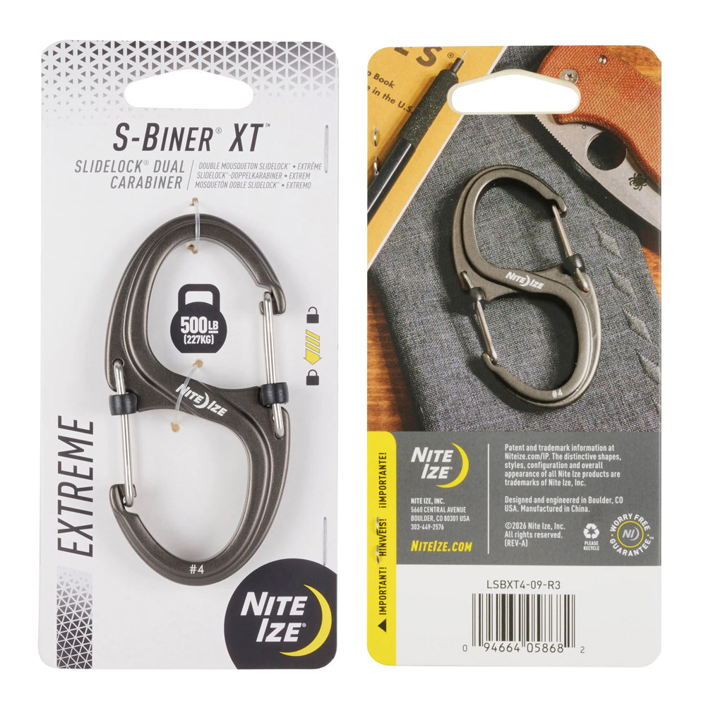 LSBXT4-09-R3 S-BINER XT DUAL CARABINER SLIDELOCK GRIS MARCA NITE IZE