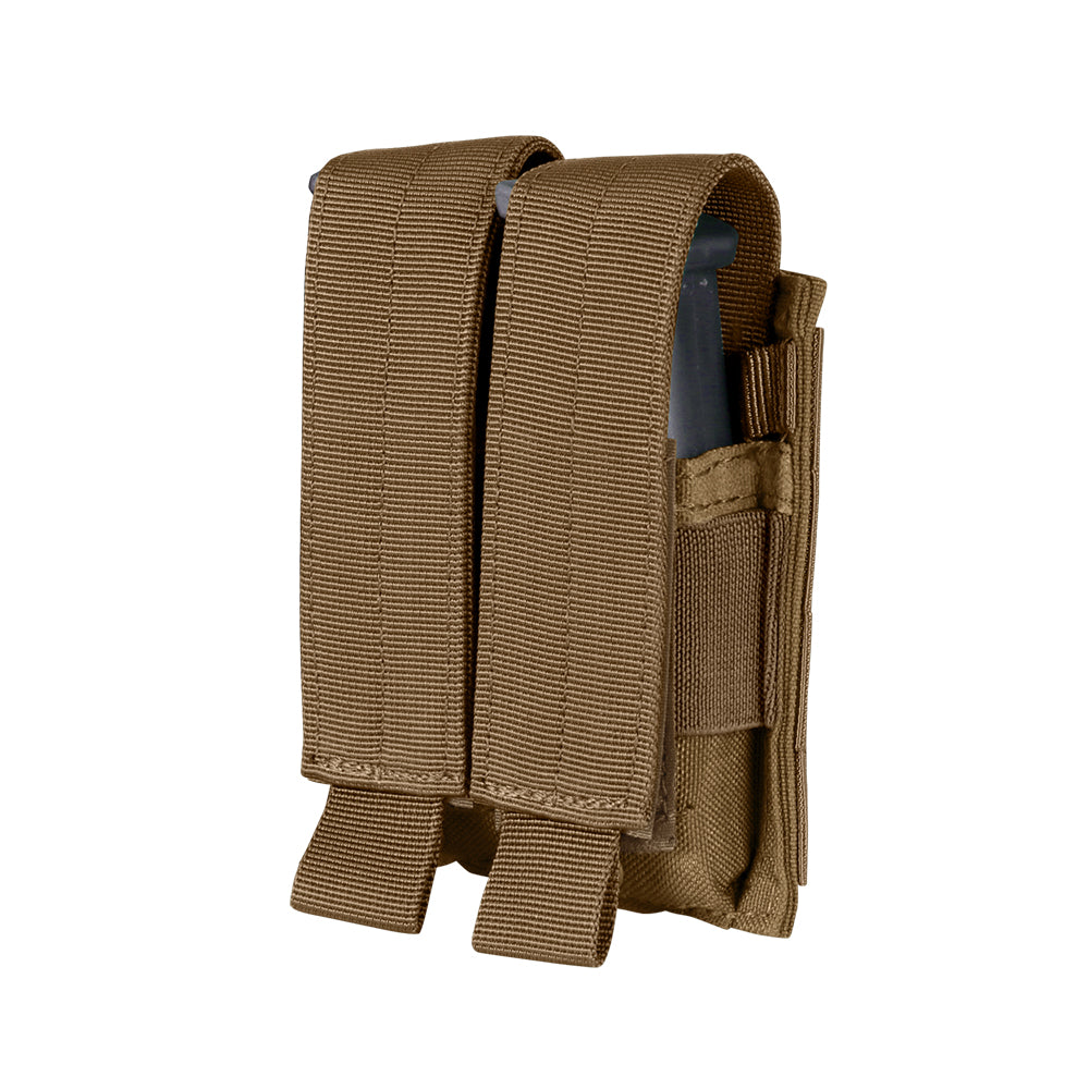 MA23-498 DOUBLE PISTOL MAG POUCH COYOTE BROWN MARCA CONDOR