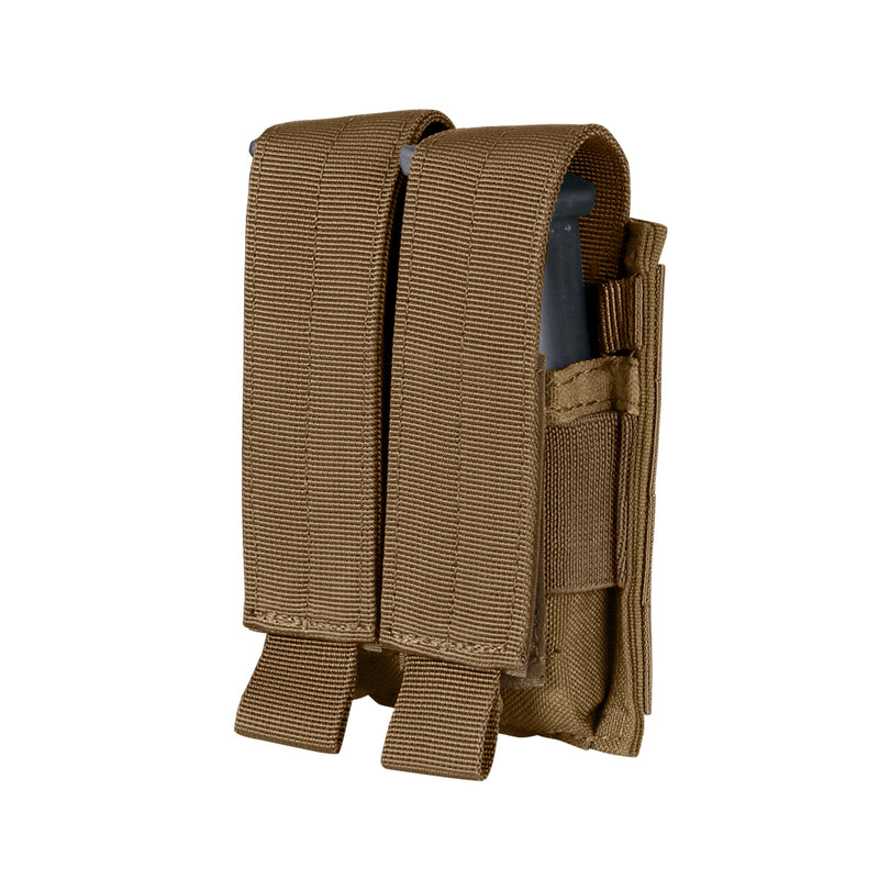 MA23-498 DOUBLE PISTOL MAG POUCH COYOTE BROWN MARCA CONDOR