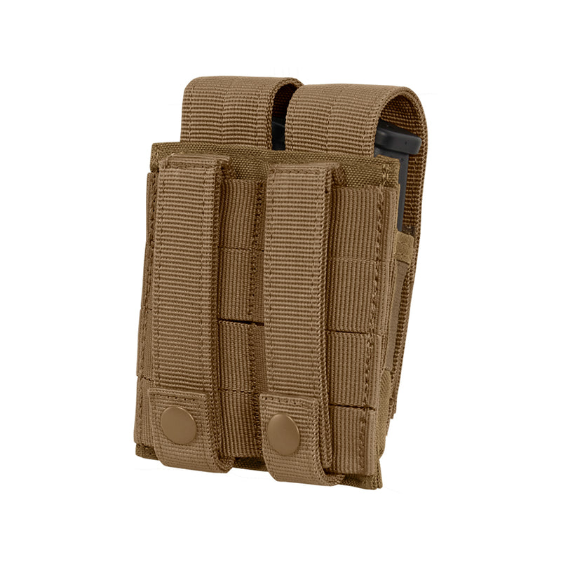 MA23-498 DOUBLE PISTOL MAG POUCH COYOTE BROWN MARCA CONDOR