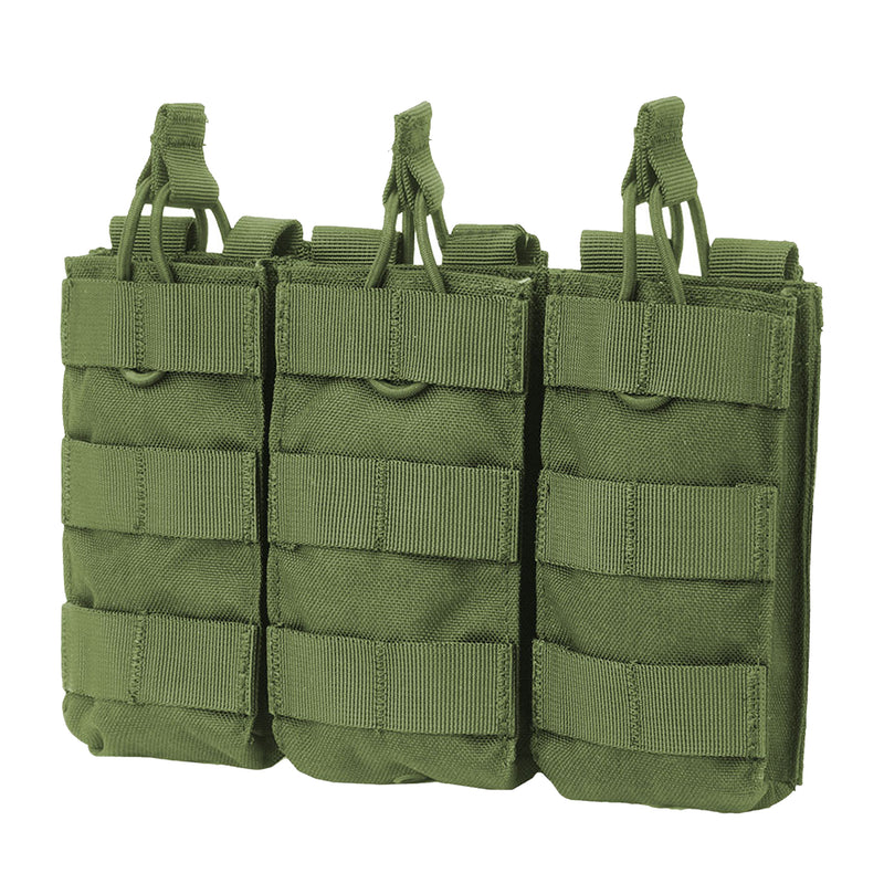 MA27-001 TRIPLE M4/M16 OPEN-TOP MAG POUCH VERDE MARCA CONDOR