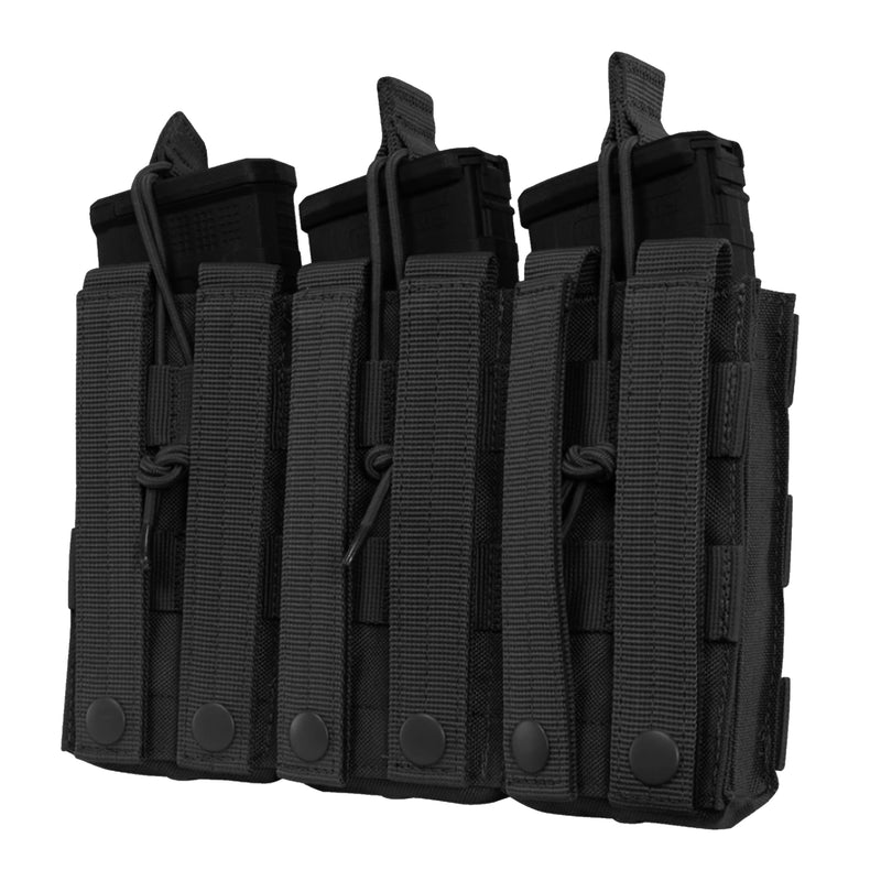 MA27-002 TRIPLE M4/M16 OPEN-TOP MAG POUCH NEGRO MARCA CONDOR