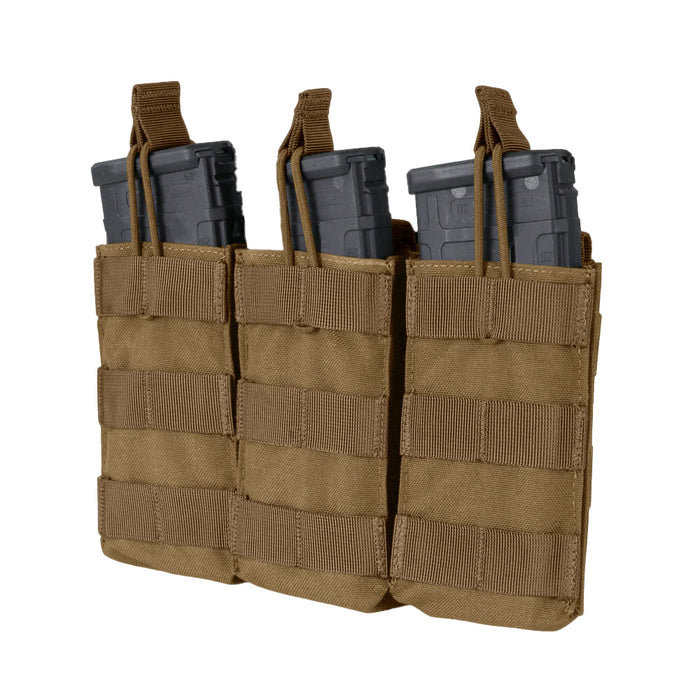 MA27-498 TRIPLE M4/M16 OPEN-TOP MAG POUCH COYOTE MARCA CONDOR