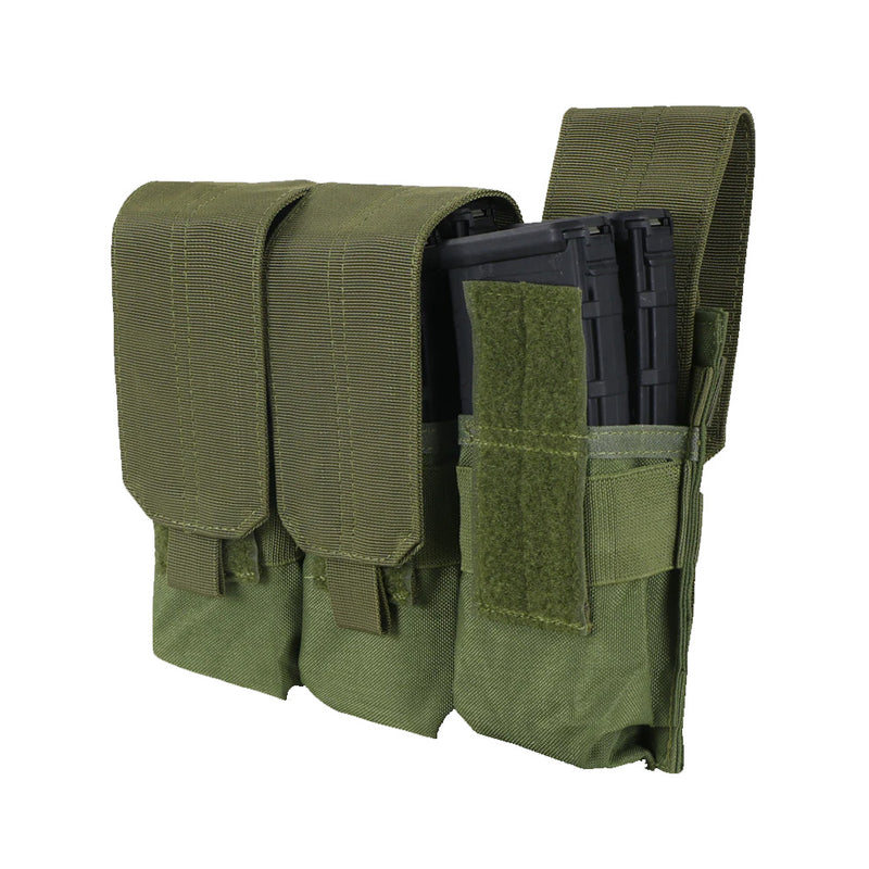 MA58-001 PORTA CARGADOR TRIPLE M4 VERDE MARCA CONDOR