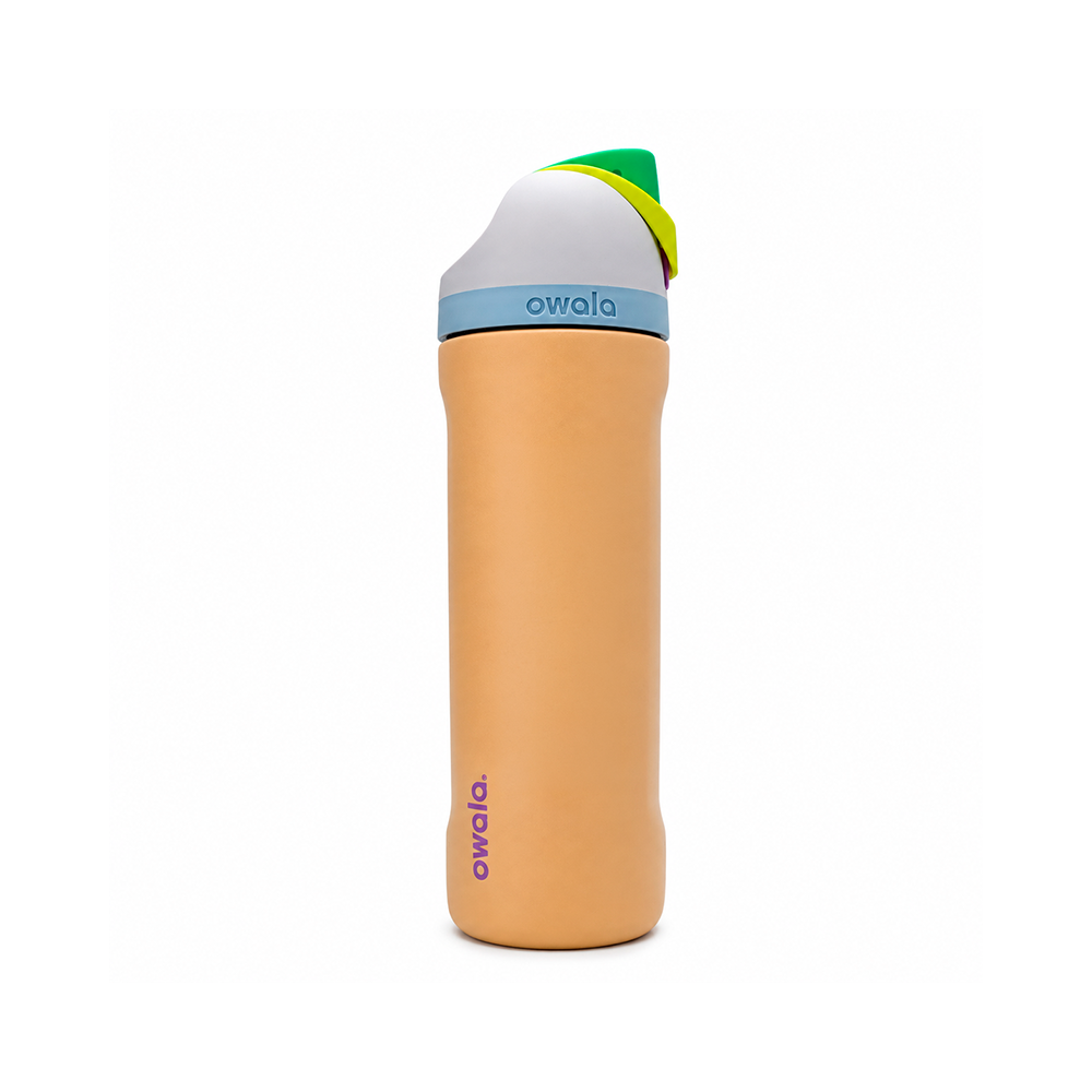 PAQUETE DE 2 TERMOS OWALA FREESIP DE ACERO 710ML ROSA Y MELON