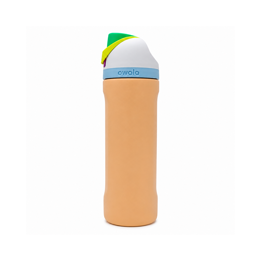 PAQUETE DE 2 TERMOS OWALA FREESIP DE ACERO 710ML ROSA Y MELON