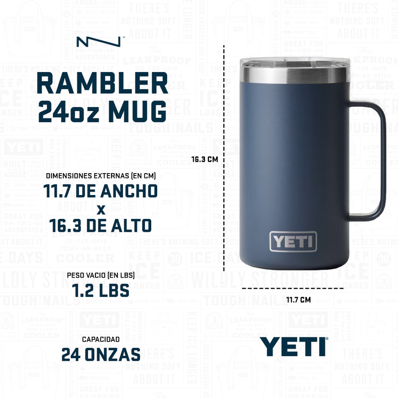 21071507639 TAZA RAMBLER 24oz MUG TAPA MAGNETICA RIDGELINE MARCA YETI