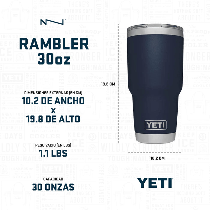 21071503441 TERMO RAMBLER 30oz KEY LIME MARCA YETI