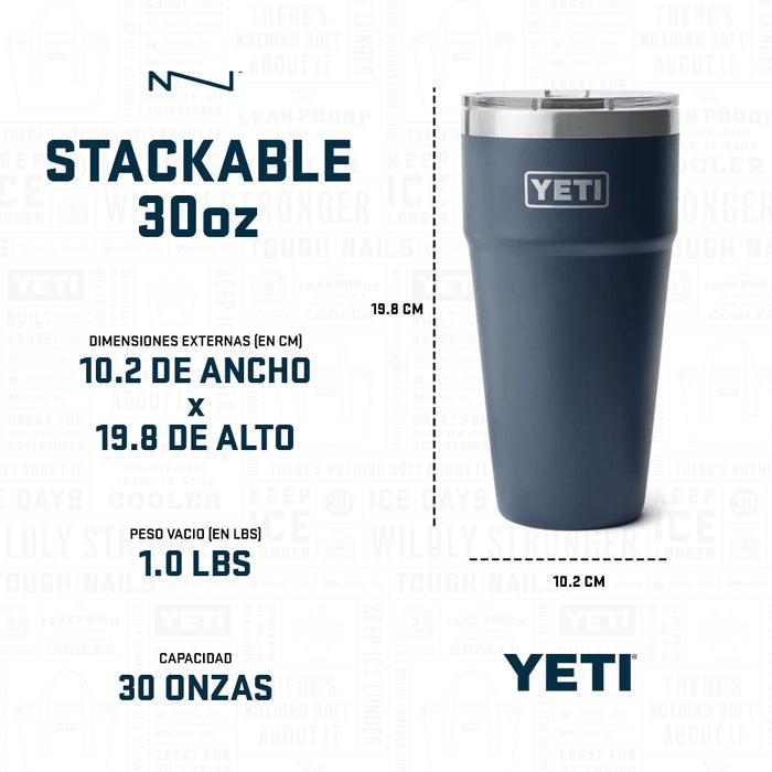 21071503890 TERMO RAMBLER 30oz STACKABLE CUP TAPA MAGNETICA AGAVE TEAL MARCA YETI