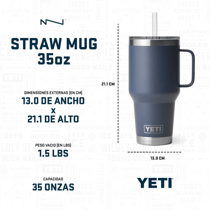 21071503250 TERMO RAMBLER 35oz STRAW MUG WILD VINE RED MARCA YETI