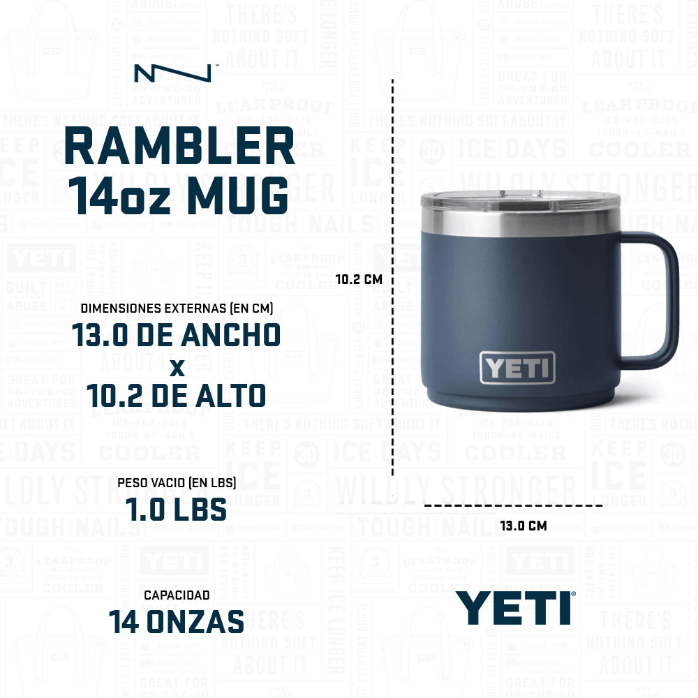 21071509094 TAZA RAMBLER 14oz MUG 2.0 CON CERAMICA TAPA MAGNETICA WETLANDS CAMO MARCA YETI