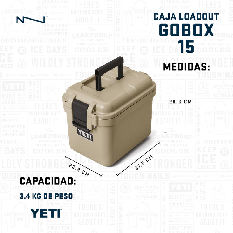 26010000532 CAJA MULTIUSOS LOADOUT GOBOX 15 CHARCOAL MARCA YETI