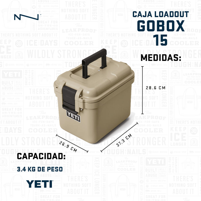 26010000695 CAJA MULTIUSOS LOADOUT GOBOX 15 WETLANDS BROWN MARCA YETI