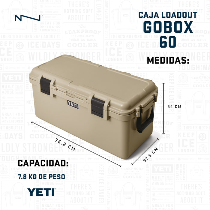 26010000543 CAJA MULTIUSOS LOADOUT GOBOX 60 KING CRAB ORANGE MARCA YETI