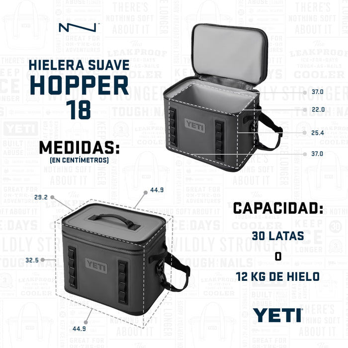 18060131506 HIELERA SUAVE HOPPER FLIP 18 WILD VINE RED / DARK GREY MARCA YETI