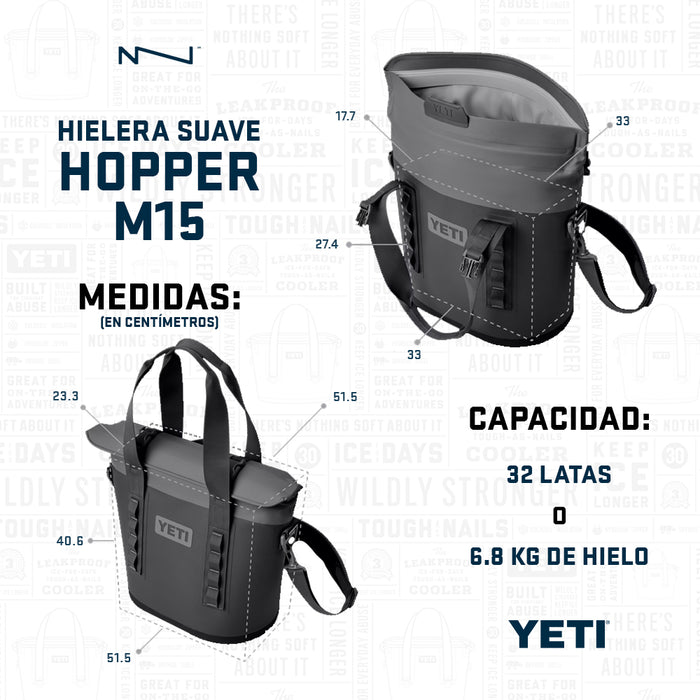 18060131370 HIELERA SUAVE HOPPER M15 KING CRAB ORANGE MARCA YETI