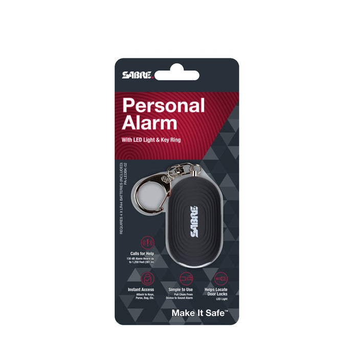 PA-LEDBK-02 ALARMA DE PANICO LLAVERO C/LED NEGRO MARCA SABRE