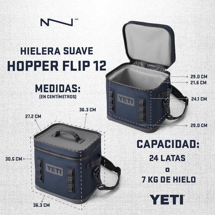 18060131424 HIELERA SUAVE HOPPER FLIP 12 MARINO MARCA YETI