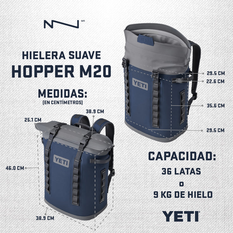 18060131272 HIELERA SUAVE BACKPACK HOPPER M20 NEGRO MARCA YETI