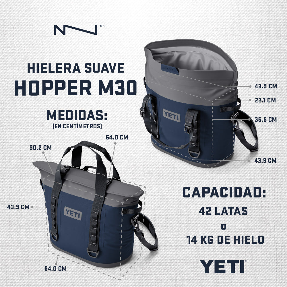 18060131273 HIELERA SUAVE HOPPER M30 2.0 NEGRO MARCA YETI