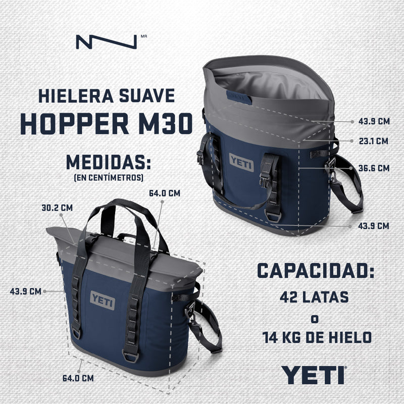 18060131273 HIELERA SUAVE HOPPER M30 2.0 NEGRO MARCA YETI