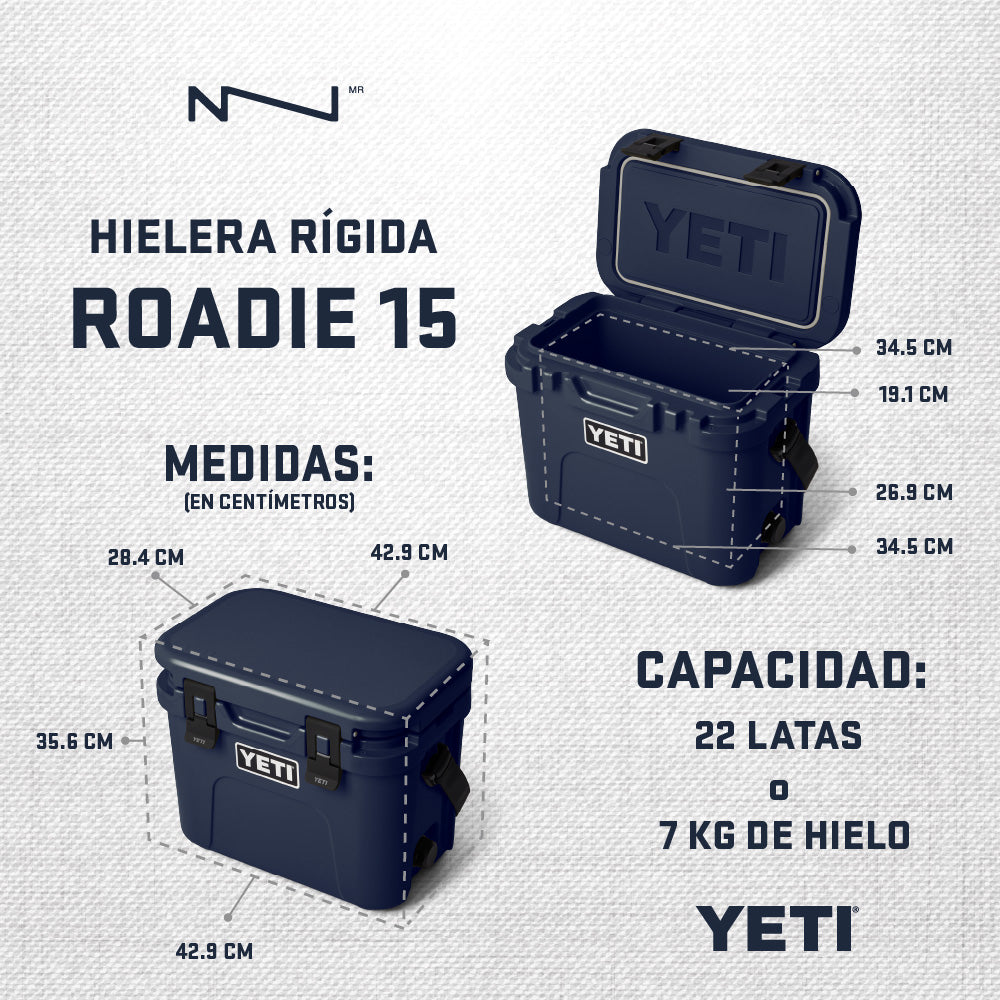 10033440025 HIELERA RIGIDA ROADIE 15 RIDGELINE MARCA YETI
