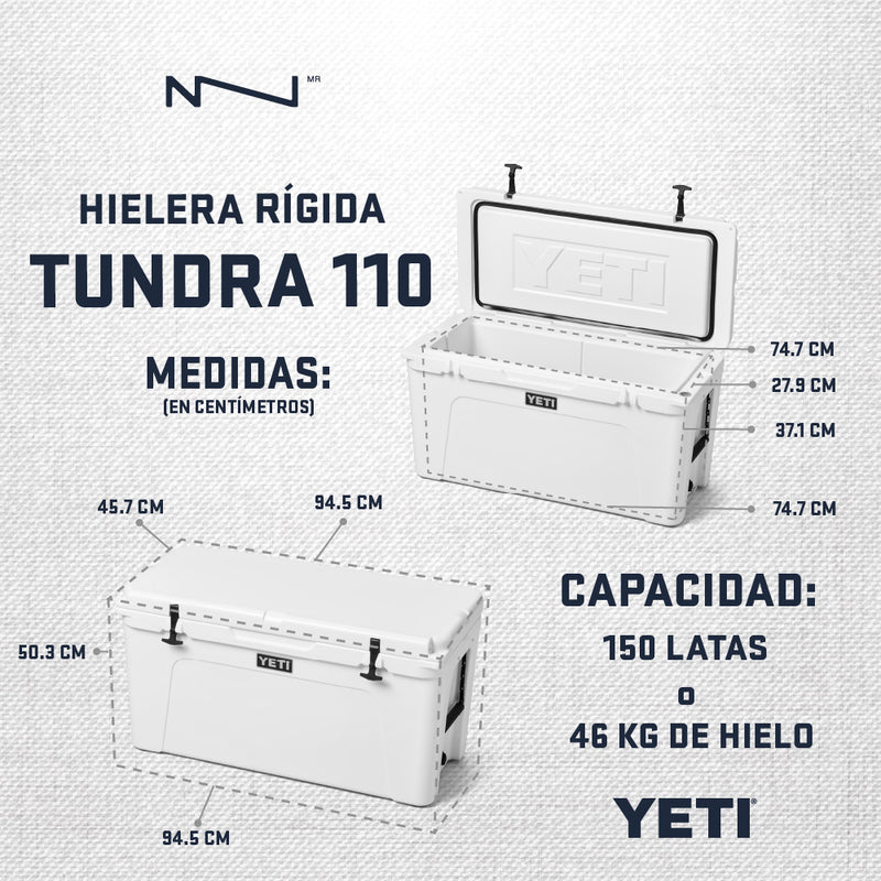 10110020000 HIELERA RIGIDA TUNDRA 110 BLANCA MARCA YETI