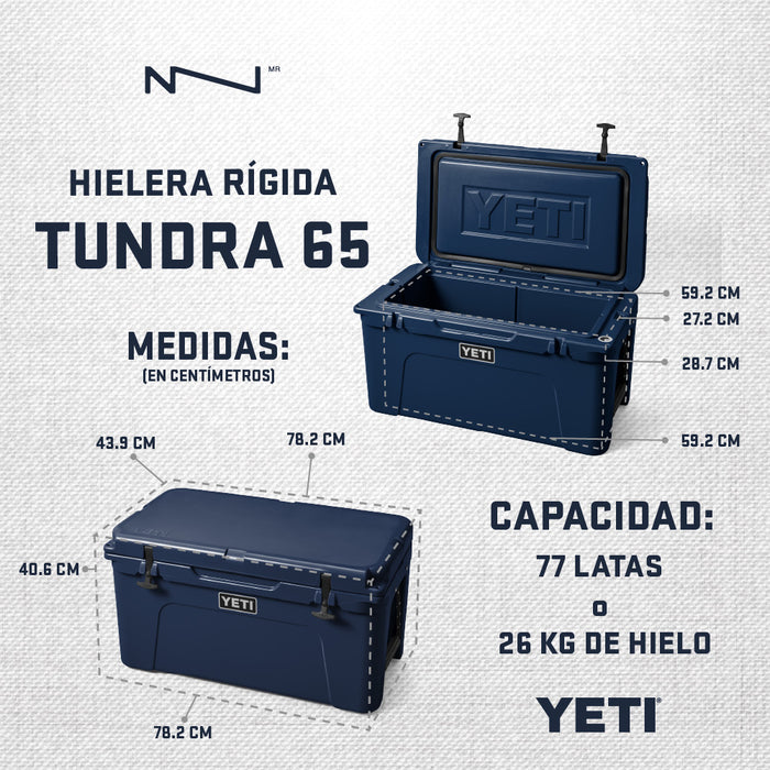 10065200000 HIELERA RIGIDA TUNDRA 65 MARINO MARCA YETI