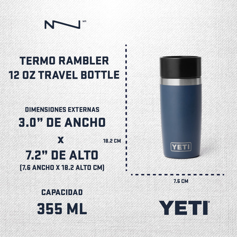 21071507534 TERMO RAMBLER 12oz TRAVEL BOTTLE CON TAPA COMMUTER ROYAL BLUE MARCA YETI