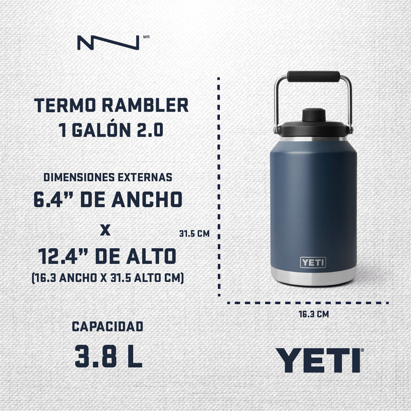 21071501995 TERMO RAMBLER UN GALON 2.0 NEGRO MARCA YETI