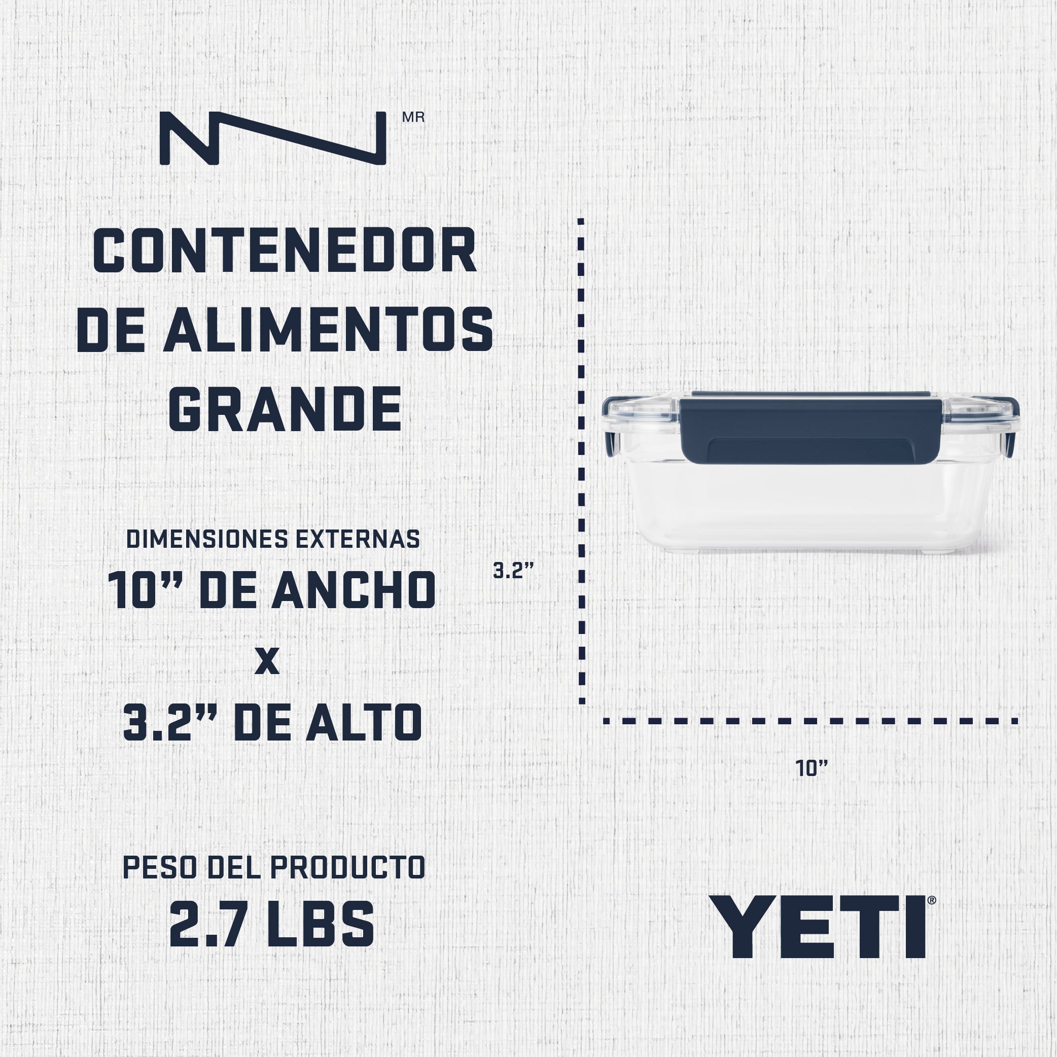 21071501835 CONTENEDOR DE ALIMENTOS GRANDE MARINO MARCA YETI