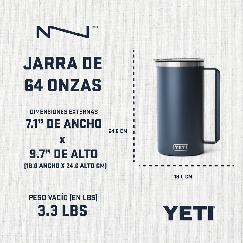 21071502954 JARRA RAMBLER 64oz RESCUE RED MARCA YETI