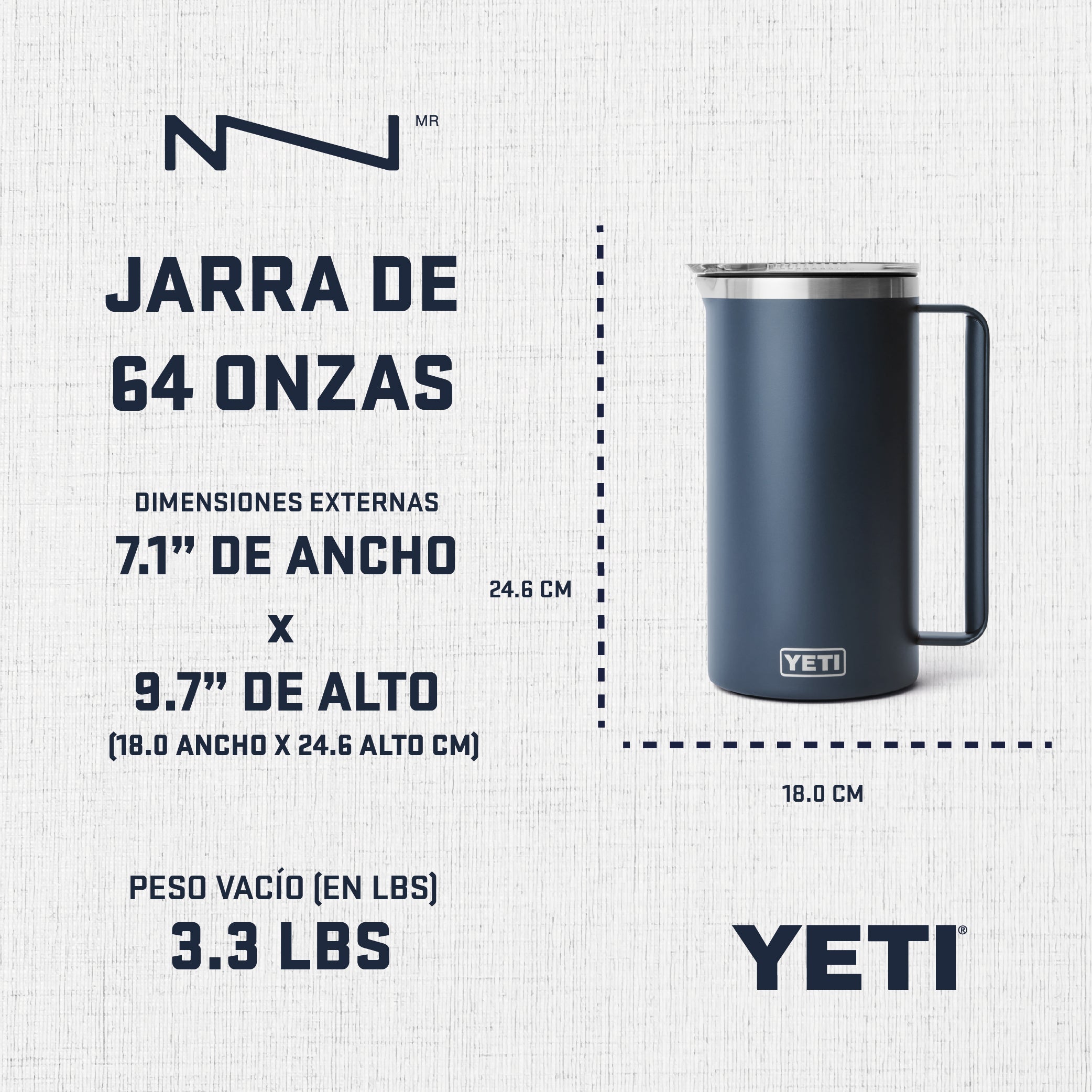 21071503609 JARRA RAMBLER 64oz CAPE TAUPE MARCA YETI