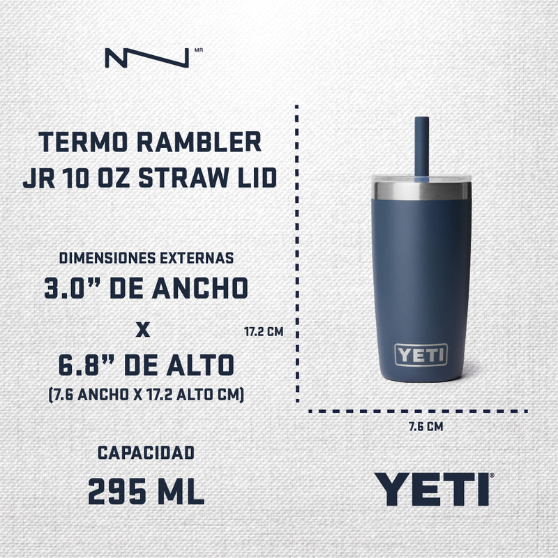21071507774 TERMO RAMBLER JR 10oz STRAW LID ROYAL BLUE MARCA YETI