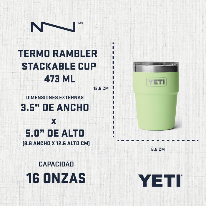 21071503261 TERMO RAMBLER 16oz STACKABLE CUP TAPA MAGNETICA WILD VINE RED MARCA YETI