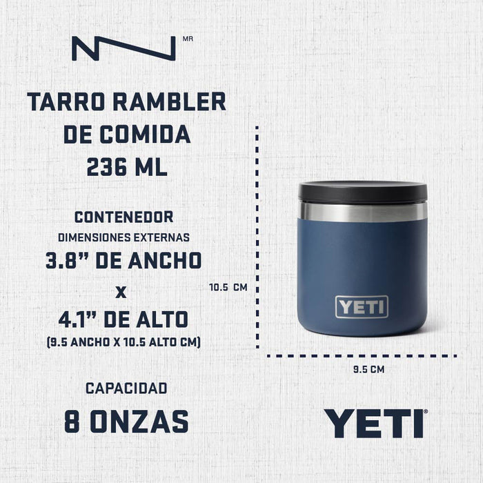 21071504501 TARRO RAMBLER DE COMIDA 8oz MARINO MARCA YETI