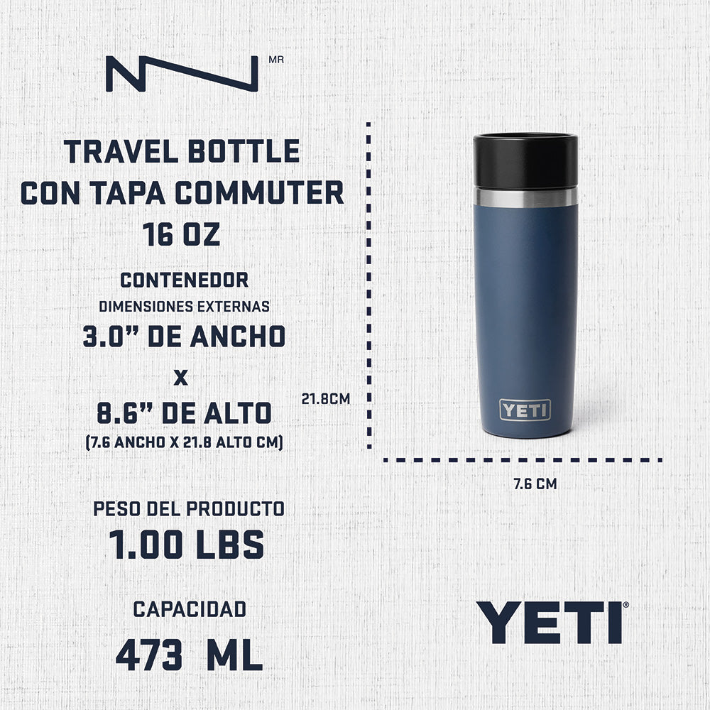 21071506281 TERMO RAMBLER 16oz TRAVEL BOTTLE CON TAPA COMMUTER CAPE TAUPE MARCA YETI