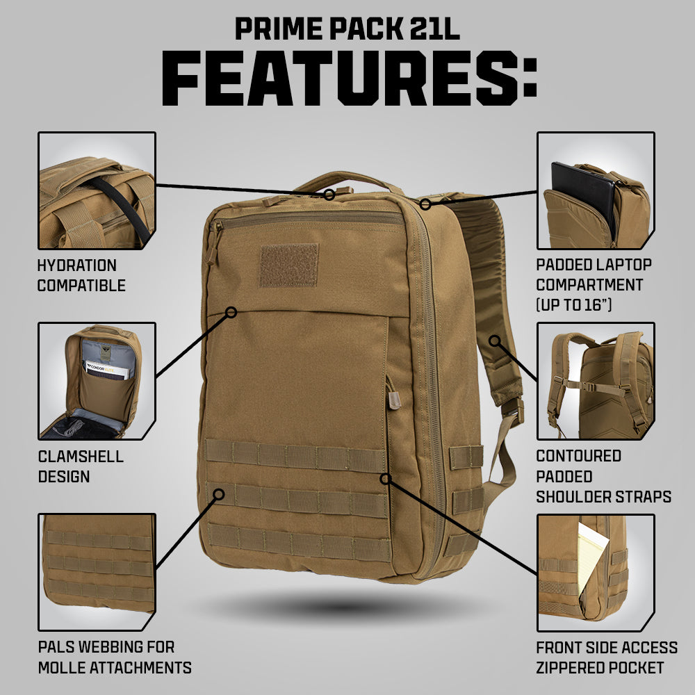 111179-002 MOCHILA PRIME 21L NEGRA MARCA CONDOR