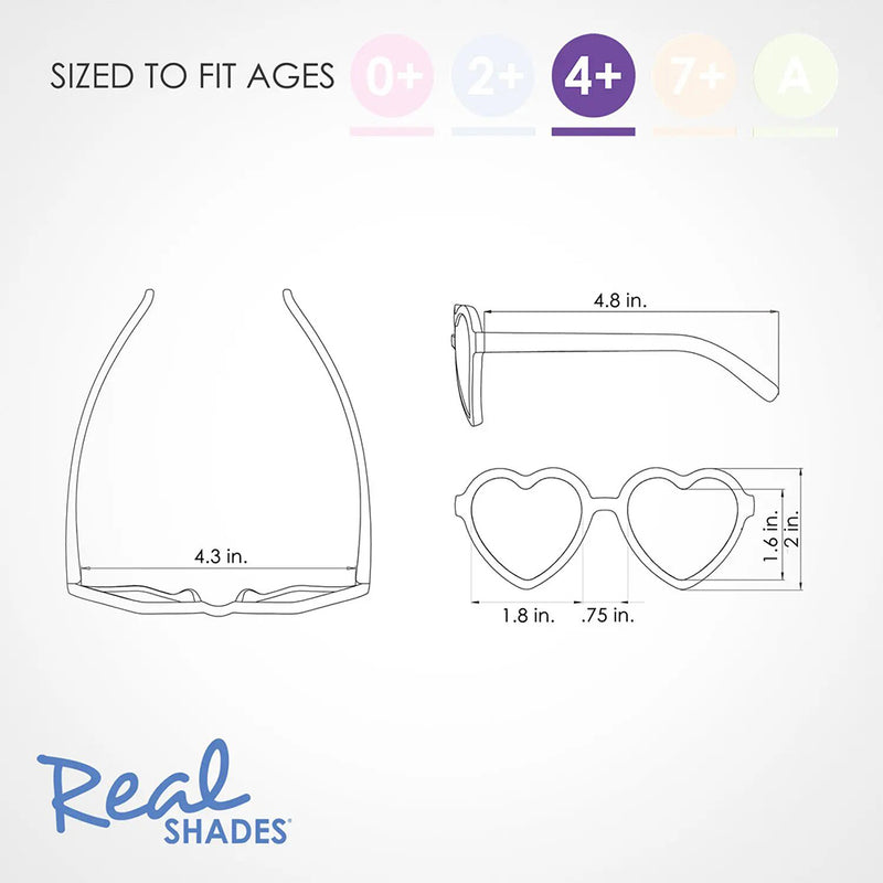 4HRTSAM LENTES PARA NIÑO HEART SAMBA MARCA REAL SHADES T. 4+