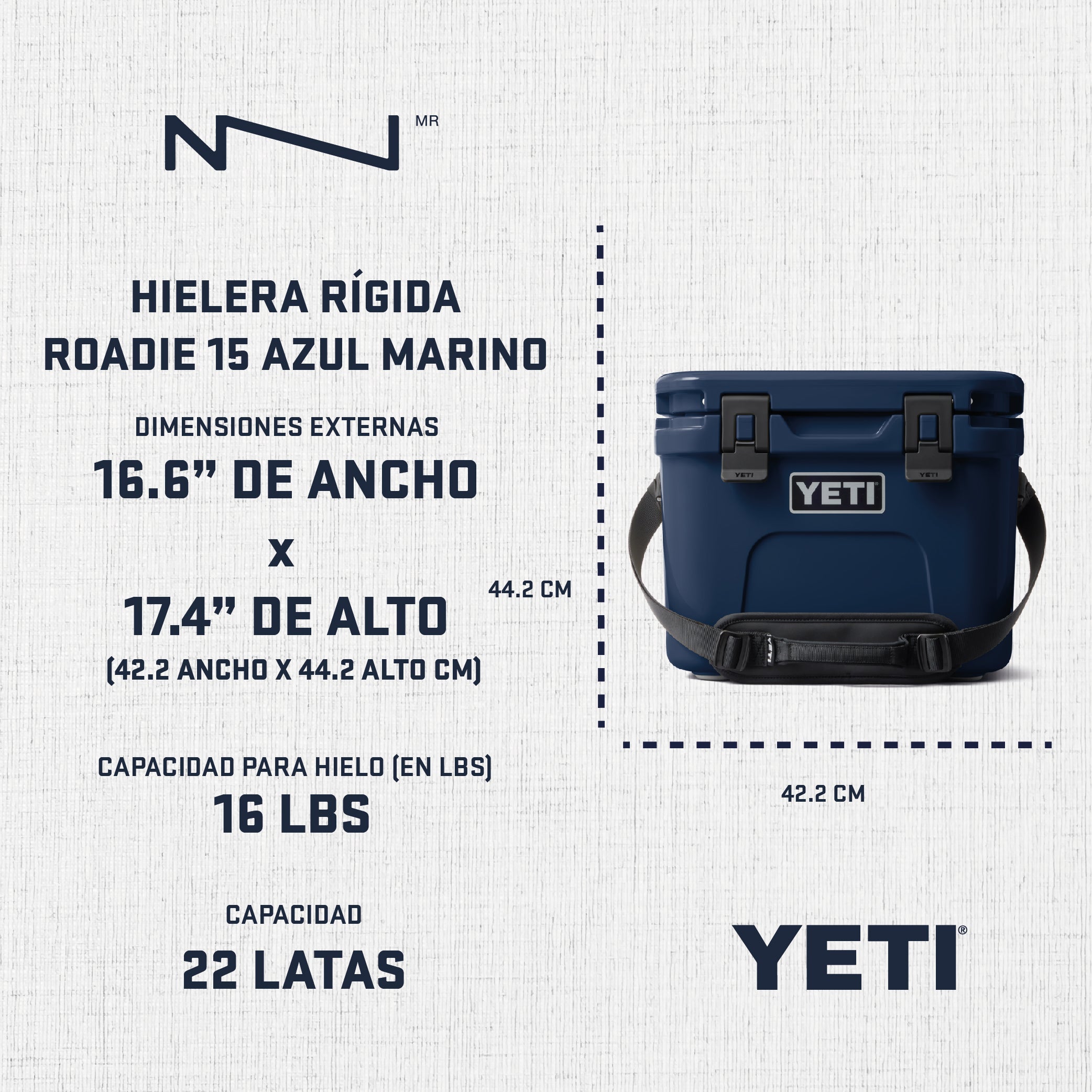 10033350000 HIELERA RIGIDA ROADIE 15 RESCUE RED MARCA YETI