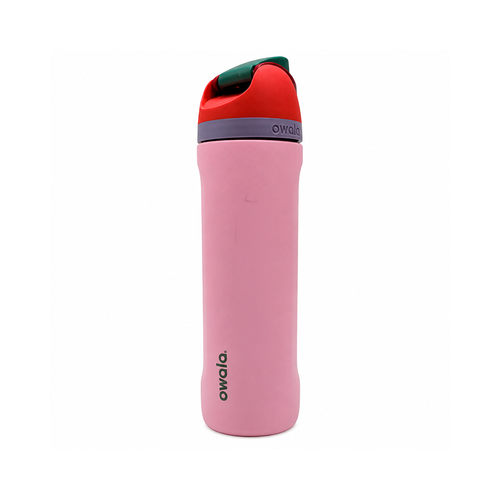PAQUETE DE 2 TERMOS OWALA FREESIP DE ACERO 710ML ROSA Y MELON