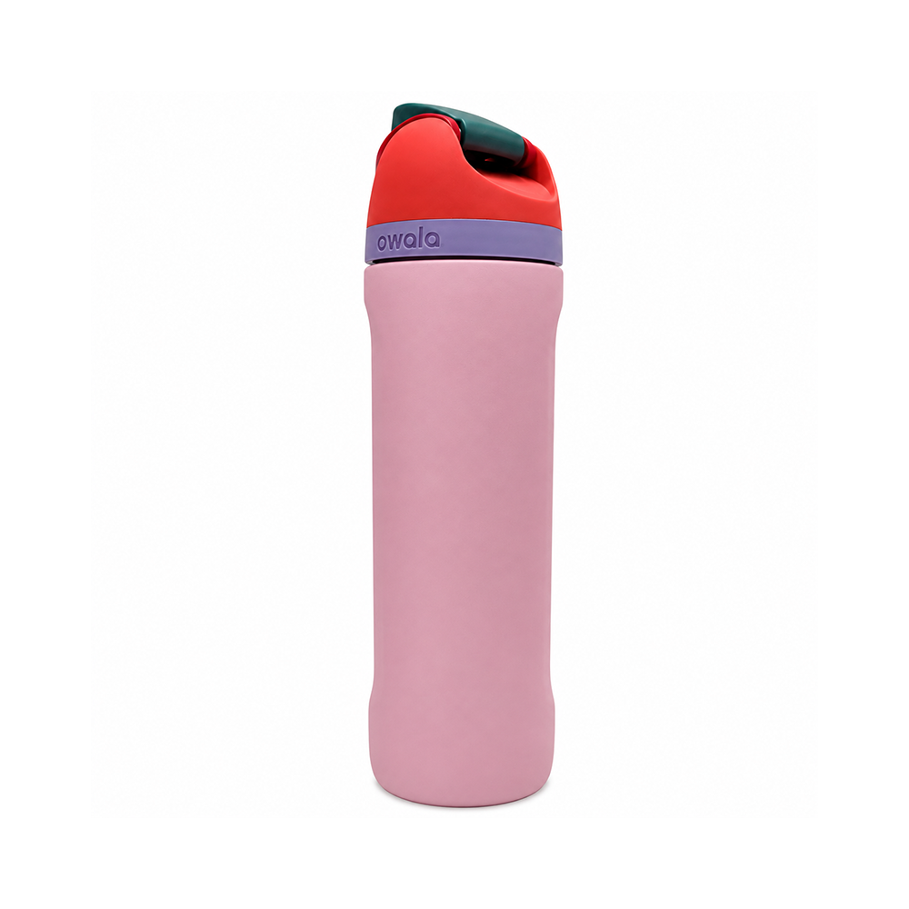 PAQUETE DE 2 TERMOS OWALA FREESIP DE ACERO 710ML ROSA Y MELON