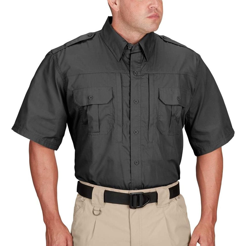 F5311-50-015 CAMISA TACTICA LIGERA 65% 35% RIPSTOP M/C CHARCOAL MARCA PROPPER T. XG