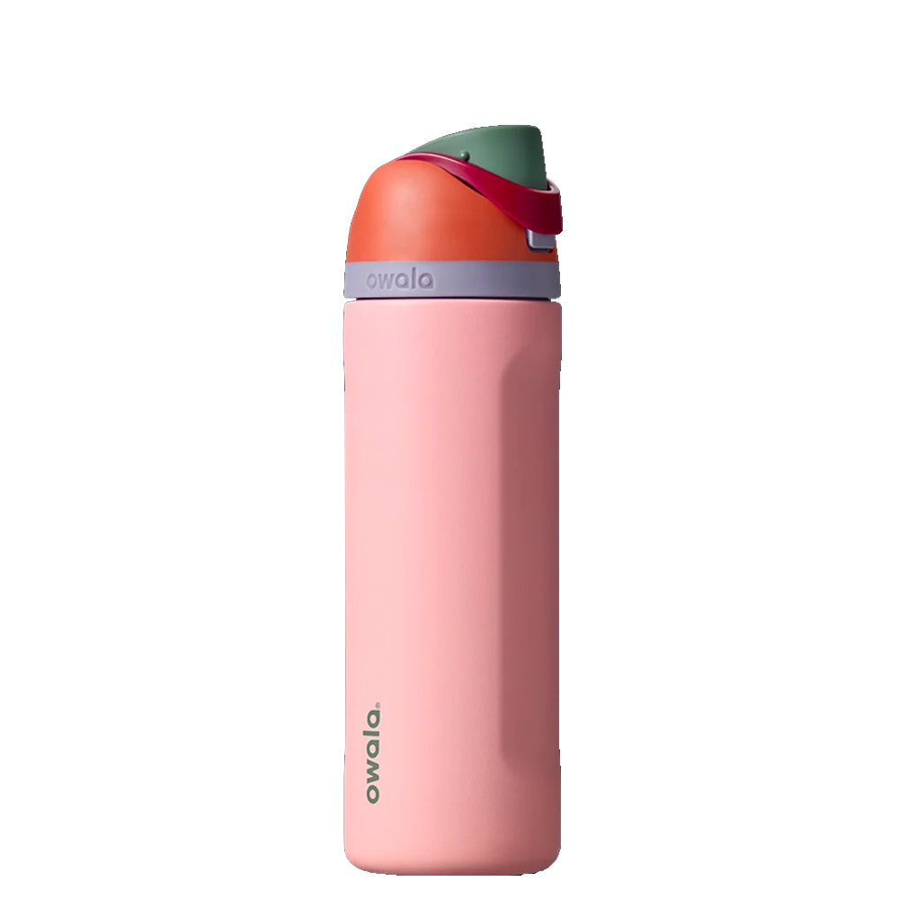 PAQUETE DE 2 TERMOS OWALA FREESIP DE ACERO 710ML ROSA Y MELON