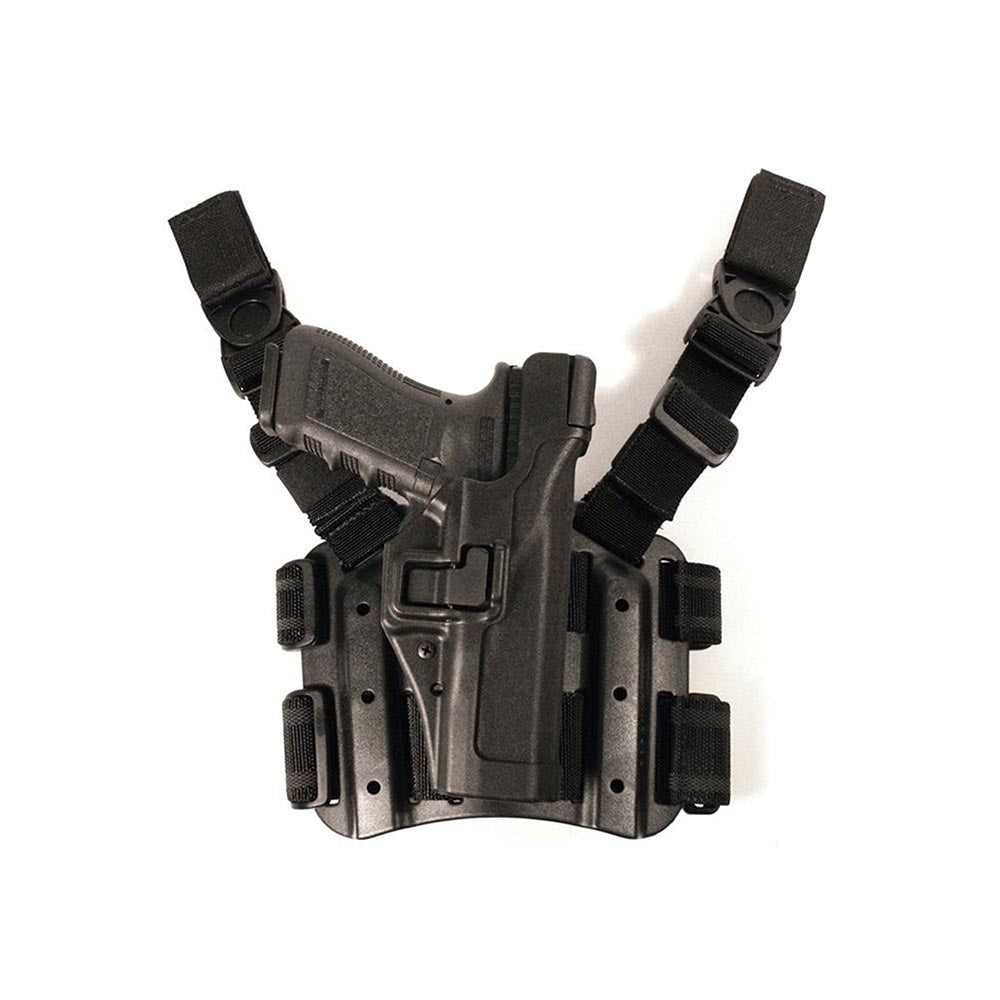 FUNDA PIERNERA BLACKHAWK SERPA NIVEL 3 PARA GLOCK 17 DERECHA 430600BK-R