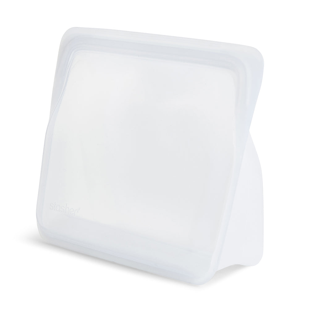 STSU01 BOLSA REUTILIZABLE DE SILICONA STAND-UP MID CLEAR MARCA STASHER