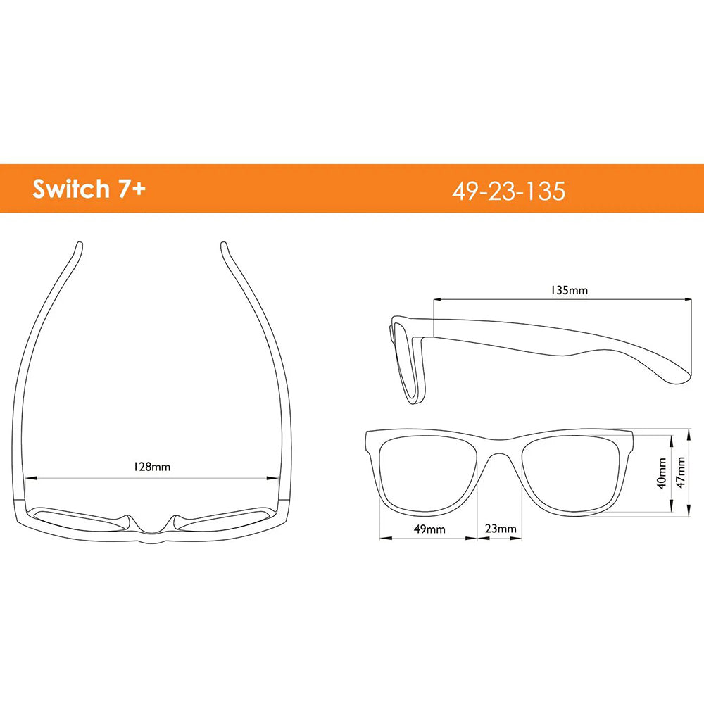 7SWILGBL LENTES PARA NIÑO SWITCH LIGHT GREEN-ROYAL BLUE MARCA REAL SHADES T. 7+