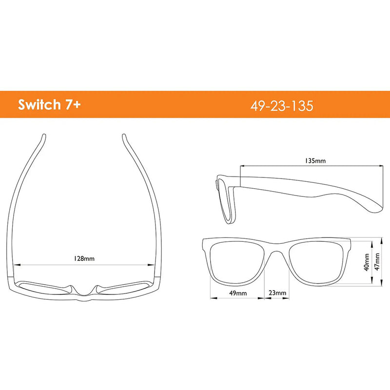7SWILGBL LENTES PARA NIÑO SWITCH LIGHT GREEN-ROYAL BLUE MARCA REAL SHADES T. 7+