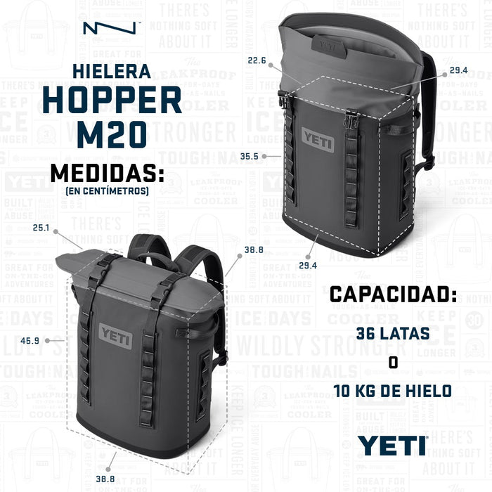 18060131304 HIELERA SUAVE BACKPACK HOPPER M20 OLIVE/BLACK MARCA YETI