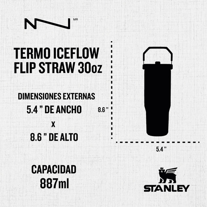 99675PT TERMO ICEFLOW FLIP STRAW 30oz TROPIC TEAL MARCA STANLEY